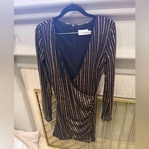 TJD Sequin Stripe Mini Dress – Size Small (Worn Once)